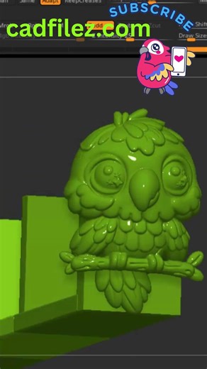 Owl book end design in zbrush #zbrush