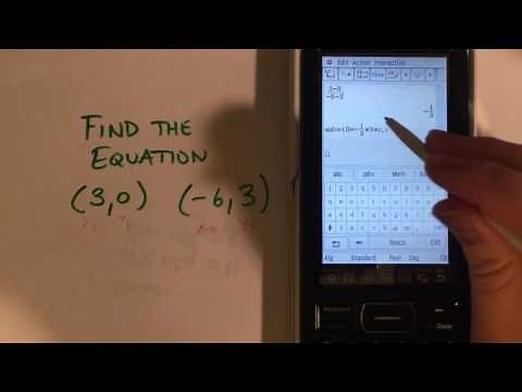 Using the Classpad: Finding the Linear Equations