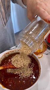 EOMMA’s BIG JAR SAUCE OF SAUCE 1 over flow part of minced garlic 1.5 part gochujang (korean pepper paste) 3/4 part gochugaru (korean pepper flakes) 3/4 - 1 part sugar* 1 part soy sauce 1/2 part mirin/ cooking wine 1/2 part sesame oil 2 large spoons of toasted sesame seeds 1/2 part rice syrup ⁃Mix this all together ⁃Store in an airtight container ⁃Good for 3 months— as long as you don’t cross contaminate ⁃My MIL also uses this to make cucumber salad/ “kimchi” ⁃*you can use white sugar - adjust to