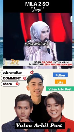 Mila salah lirik malam ini mendapatkan 2SO top 5 result #dacademy7 #fyp #pengikut | Valen Arbil Post