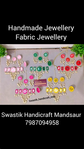 how to make fabric jewellery #howtomake #diy #handicraft #handmade #viral #fabricjewelry #jewellery