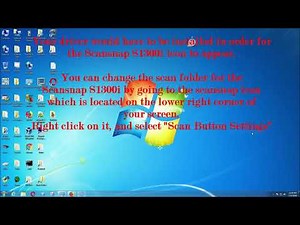 Scansnap S1300i How to Change Scan Folder