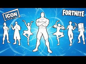 EVERY FORTNITE ICON SERIES DANCES & EMOTES !!!