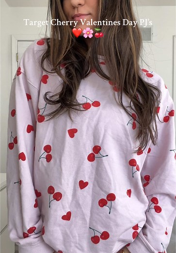 Cherry Pajama Sets from Target for Valentine's Day