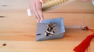 Compact Dust Pan - Mini Stainless Steel Handheld 8.5 in | Portable Short Handle Design for Quick Cleanups on Tables, Desks, Keyboards, Workshops & Small Spaces | Easy to Store & Use