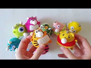 Crochet Cartoon Balloon Keychain | Amigurumi | SpringDay DIY