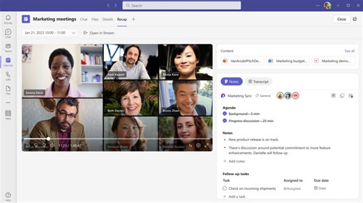 Microsoft Teams Premium is rolling out support for AI-based Intelligent meeting recaps