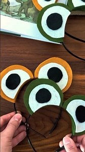 felt frog and toad headband 🐸 #easycraft #kidcrafts #feltcrafts