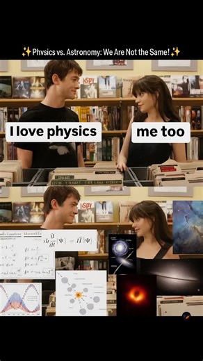 Cosmic_Adventure on Instagram: "✨Physics vs. Astronomy: We Are Not the Same!✨ © all the rights and credits are reserved to the respective owners. Follow 👉 @cosmic_adventure777 👈 for more space content🔭✨ #physics #universe #Science"