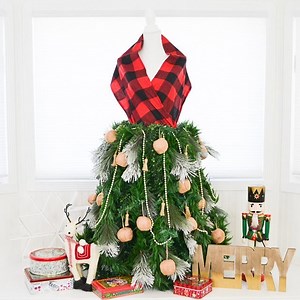 7.1K views · 14 shares | To get ready for the holidays make a dress form Christmas tree using your sewing dress form. Add garlands to an embroidery hoop to reuse it year after year. https://www.heatherhandmade.com/dress-form-christmas-tree/ | Heather Handmade | Facebook