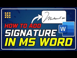 How To Add Signature To MS Word? (EASY!)