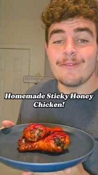 Homemade Sticky Honey Chicken! #like #fyp #tiktok #sticky #chicken #cooking #recipe #honey #drums