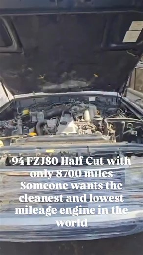 Extremely rare find! This Japanese FZJ80 half cut is home to one of the world's lowest mileage 1FZ engines, boasting mere miles. Ideal for those looking for a virtually new engine. Don't wait, contact us! This incredible deal will vanish quickly!! #landcruiserheaven #landcruiser #1fz #fzj80 #80series | Land Cruiser Heaven