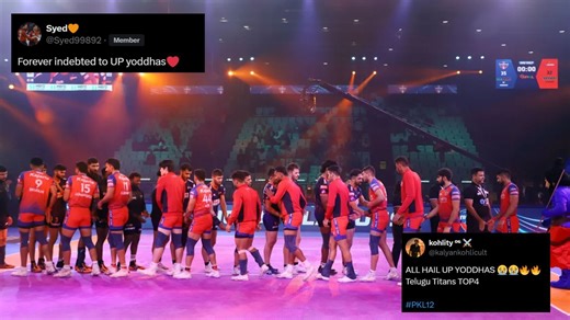 "Thank You Yodhas on Behalf of Telugu Titans" - Fans react after UP Yoddhas' victory over U Mumba in Pro Kabaddi 2025