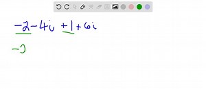 SOLVED:Simplify each expression to a single complex number. (-2-4 i) (1 6 i)