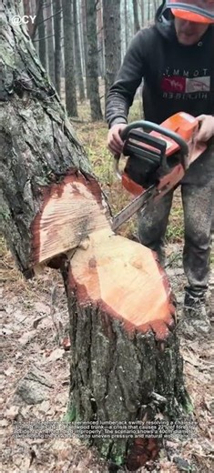 "Stuck Chainsaw Rescue 🌲 | Pro Tricks to Free & Finish Cutting Fast!"