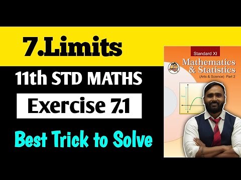 11th MATHS 2 | Chapter 7 Limit | Exercise 7.1 | PRADEEP GIRI SIR