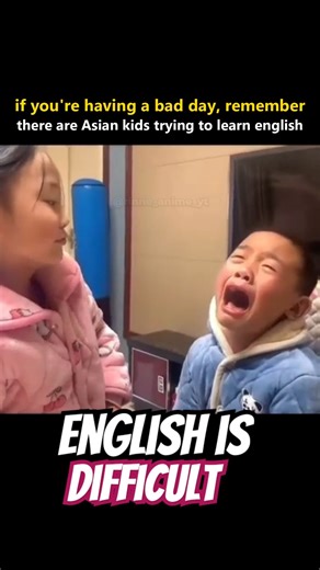 If you're heaving a bad day, remember that there are Asian kids trying to learn english #funnyvideos