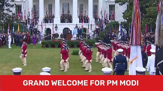 Watch: PM Modi gets grand ceremonial welcome at White House
