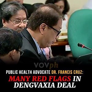 289K views · 2.4K reactions | Public Health advocate Dr. Francis Cruz: Many red flags in Dengvaxia deal | VOVph | Facebook
