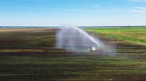 Irrigation Pivot Watering Agricultural Land Stock Footage SBV-347739955 - Storyblocks
