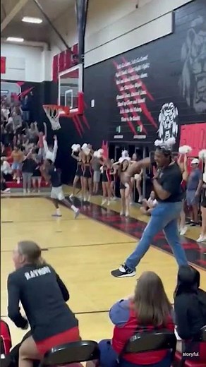 Watch: Incredible moment student makes half-court shot, crowd erupts #Shorts