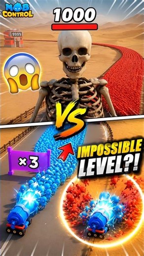 1000 Mobs vs Giant Boss Level! 🤯 #mobcontrol