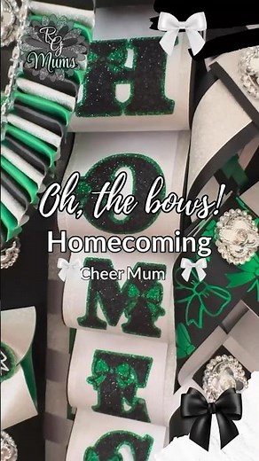 Cheerleader Homecoming Mum Bow & Cheer Theme | HOCO Cheer Ideas & Ribbon #cheerleader #texas