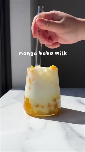 Delicious Mango Boba Milk Tea Recipe by Chef Noor