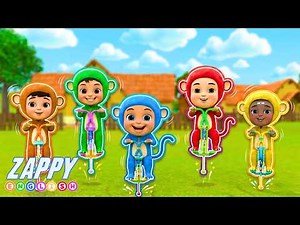 Five Little Monkeys | Counting Song | Nursery Rhymes & Kids Songs
