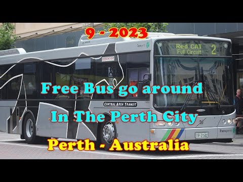 Free Bus Go Around In The Perth City...9 - 2023 - Perth Australia .