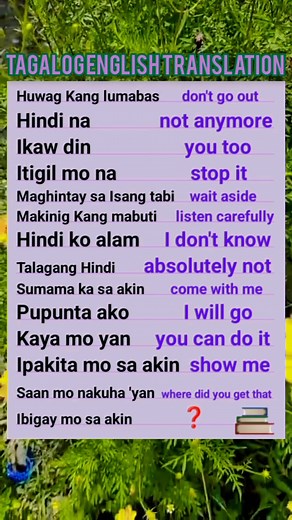 #education #educational #vocabulary #FilipinoLearning #TagalogEnglish #studentlife #learning #FilipinoLanguage #students #basicenglish | Learning Tagalog English Translation