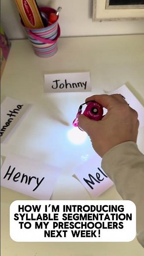 How I’m introducing syllable segmentation to preschoolers ￼