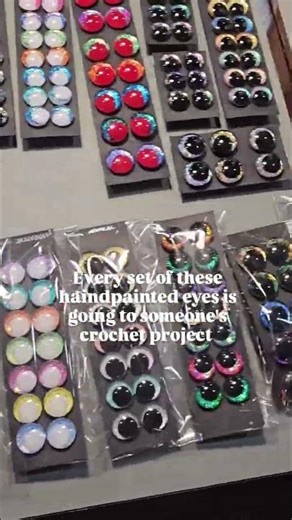 Come pack handpainted crochet eyes with me
