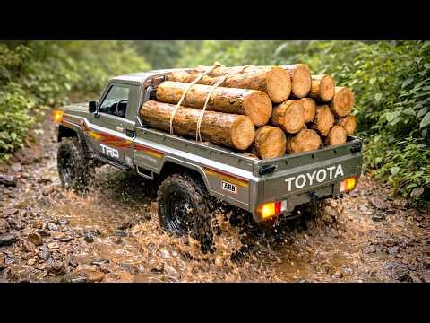 Ultimate RC Toyota Land Cruiser MN82 Pro Off-Road Log Delivery Adventure | ASMR 4x4 Offroad Action
