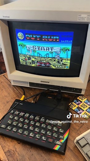 Outrun ZX Spectrum Arcade Music Tape for Retro Gaming Nostalgia