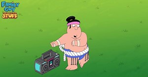 Sumo Chris is getting jazzy with it! Thank Goodness It's Friday, Thank Goodness It's Family Guy! #TGIF #TGIFG | Family Guy: The Quest for Stuff