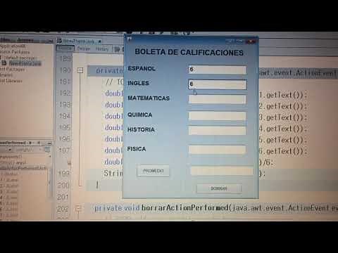 Como hacer una boleta de calificaciones en java netbeans#2