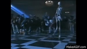 Michael Jackson's skeleton dance from "Ghosts" (1997) on Make a GIF