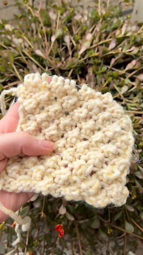 Have you ever tried the popcorn stitch??? I kind of love it 😍 might even make a whole blanket out of it??? (PS I have a tutorial for it on YouTube) | Knitting Nicole