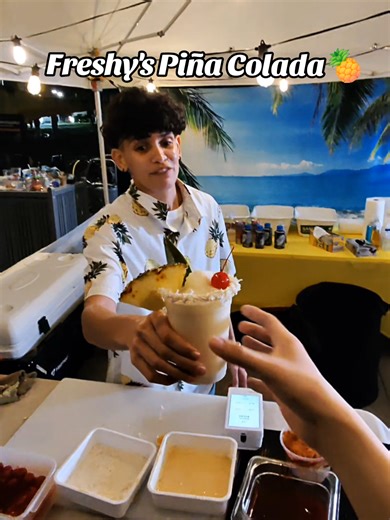 I went to Epic Central Park In Grand Prairie, Texas where they had this Martian Madness Market 😁 That's where I found Freshy's Piña Colada 🍍 I got the Coconut Piña Colada first 🥥 I loved it so much I had to come back, and try their Mango Flavor too 🥭 Both flavors were refreshing, and delicious 🤤 They do pop ups, You can find their next location at @sooofreshy #pov #vlog #fypシ #foodreview #food