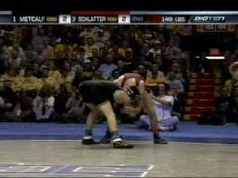 College Wrestling Metcalf vs Schlatter 2008 big ten finals