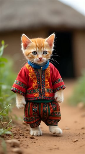 Adorable Cat Walks Like a Human!