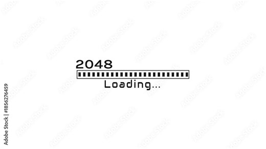 Loading icon concept. New year loading progress bar animation. Progress loading animation 2048.
