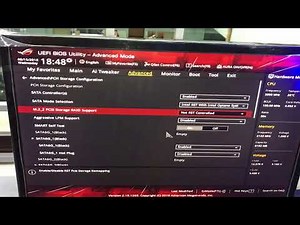 Chỉnh bios để setup intel optane memory