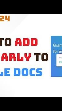 How To Add Grammarly To Google Docs | Enhance Your Writing - Grammarly in Google Docs