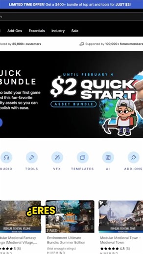 El truco para conseguir assets de pago GRATIS en Unity #unity #gamedev #tutorial