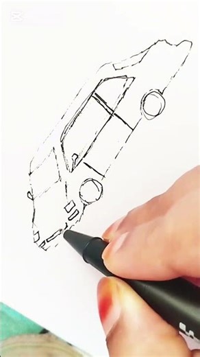 Easy Car Drawing 🚗 Beginner Tutorial #simple #trending #easydrawing #sketch #shorts #art
