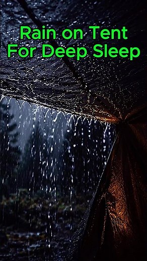 Rain on Tent for Deep Sleep 🌧️ Black Screen Rain Sounds