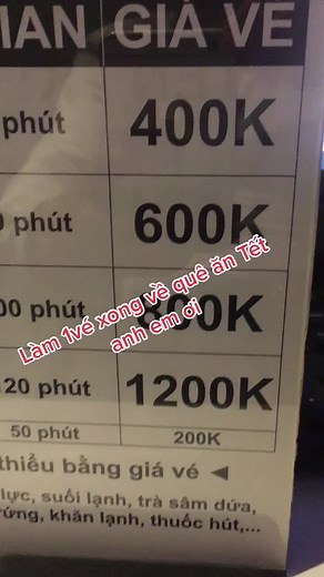 Vietnamese Price List with Services Overview